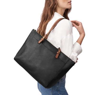 Fossil Women's Rachel Tote Purse Handbag Black
